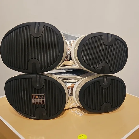 Michael Kors Denim and White High-Top Sneakers - Picture 8 of 10